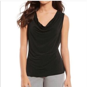 Ann Taylor blouse top size 0 100% silk draped cowl neckline and a keyhole back